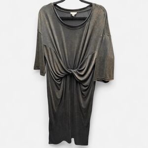 POL Black & Brown Twist Knot Midi Dress Size Medium